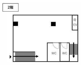 鳳駅前店舗の間取り|２階