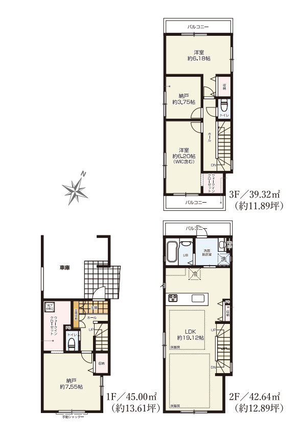 さいたま市大宮区土手町　5期　新築一戸建て　KEIAI GRACE　03の間取り|【全4棟・3号棟】さいたま市大宮区土手町　5期　新築一戸建て　KEIAI GRACE　03・2LDK2S・土地面積71.26m2・建物面積126.96m2