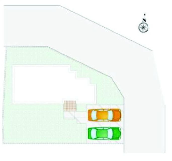 前橋市青柳町　10号棟　新築住宅の区画図|駐車場3台ご用意しています！
来客時も重宝しますよ！