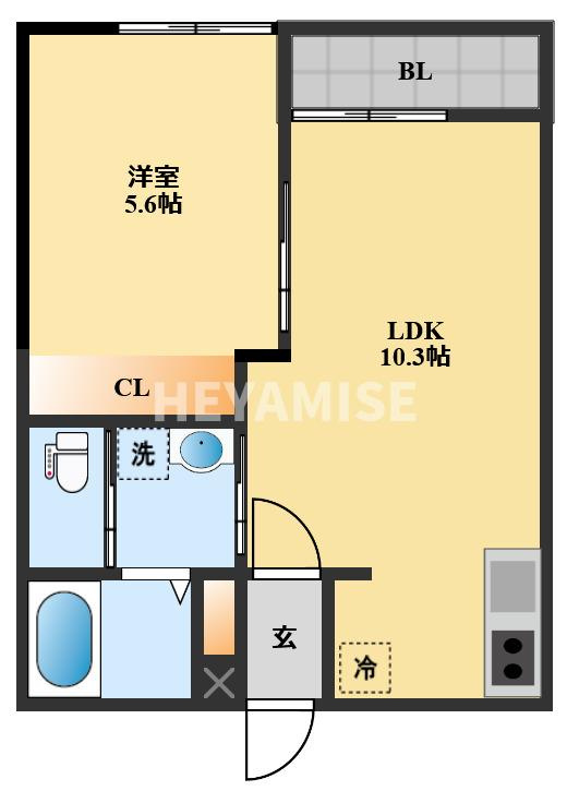 EXCEL長田Ａの間取り