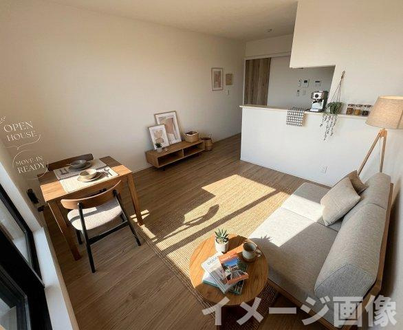 EXCEL長田Bの居間・リビング|※室内画像は別号室のもの