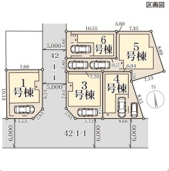 リーブルガーデン堺区香ヶ丘町2期１号棟の区画図