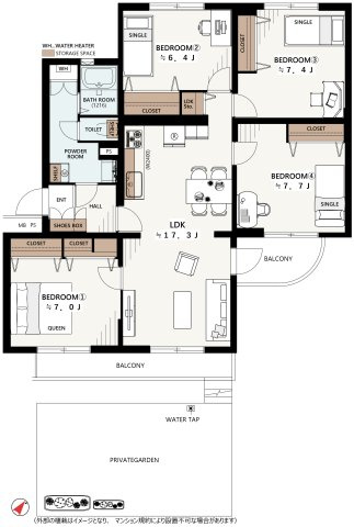 【間取り】 | アトムセレクト秋津第一団地第壱-壱-八号棟　1階