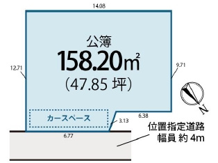 川越市広栄町　47坪売地の土地図