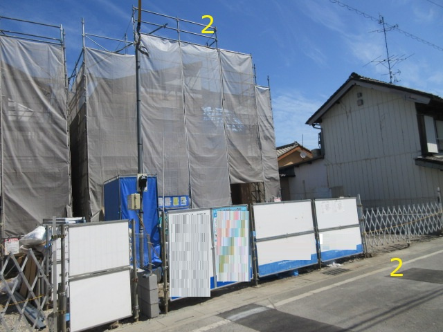 【仲介手数料無料】新築戸建　深谷市田所町5-8（全2棟）の前面道路含む現地写真