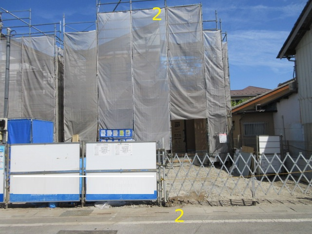 【仲介手数料無料】新築戸建　深谷市田所町5-8（全2棟）の前面道路含む現地写真