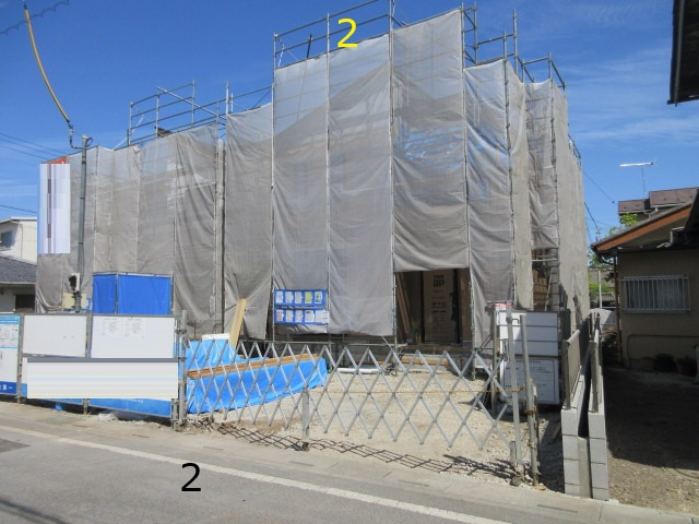 【仲介手数料無料】新築戸建　深谷市田所町5-8（全2棟）の前面道路含む現地写真