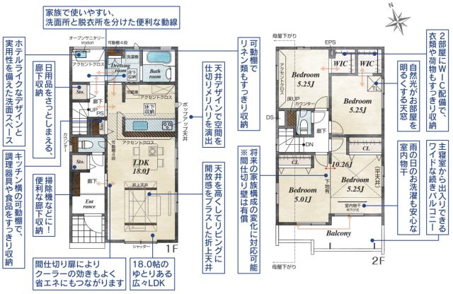 【間取り】 | 加須市花崎4丁目　新築戸建　全2棟　2号棟