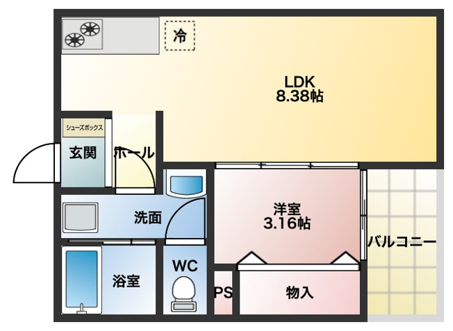 【間取り】 | F＋style藤井寺道明寺1号館