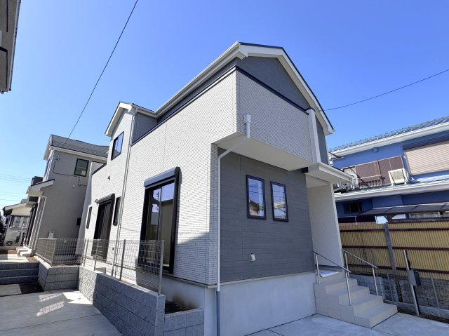 松戸市小金原7丁目新築戸建【栗ヶ沢小学校:徒歩5分】の外観|B号棟・完成済み内覧可能です！
