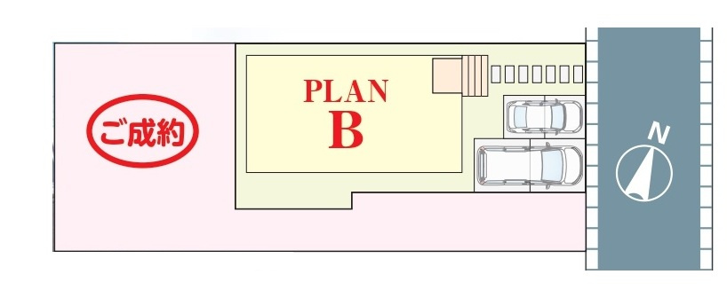 松戸市小金原7丁目新築戸建【栗ヶ沢小学校:徒歩5分】の区画図|区画配置図
