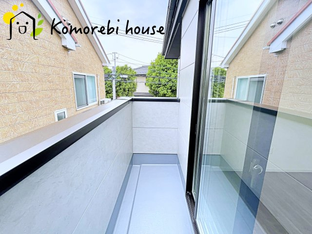 上尾市二ツ宮　1期　新築一戸建て　01のバルコニー|26.5.8撮影済み