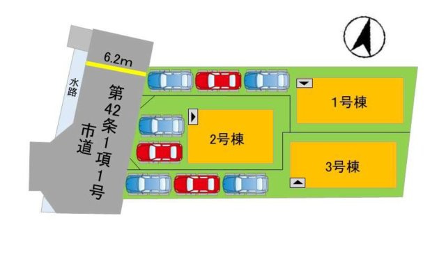 福岡市早良区次郎丸4丁目第2-3棟（3号棟）の区画図|配置図（3号棟）