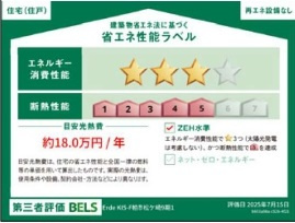 柏市松ケ崎新築戸建（松ケ崎９期）の省エネ性能ラベル|省エネ性能ラベル・ZEH水準