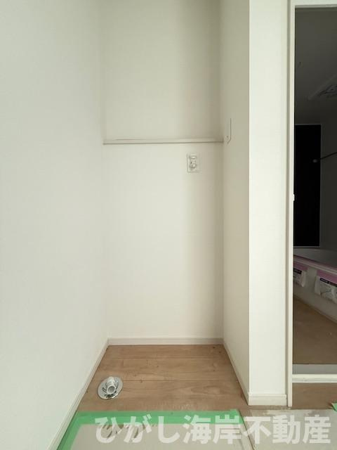 平塚市御殿４丁目　新築戸建　全５棟のランドリースペース|3月5日撮影　建築中　洗濯機置場