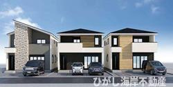 平塚市御殿４丁目　新築戸建　全５棟の外観パース|イメージパスですので実際のものと多少異なります　
