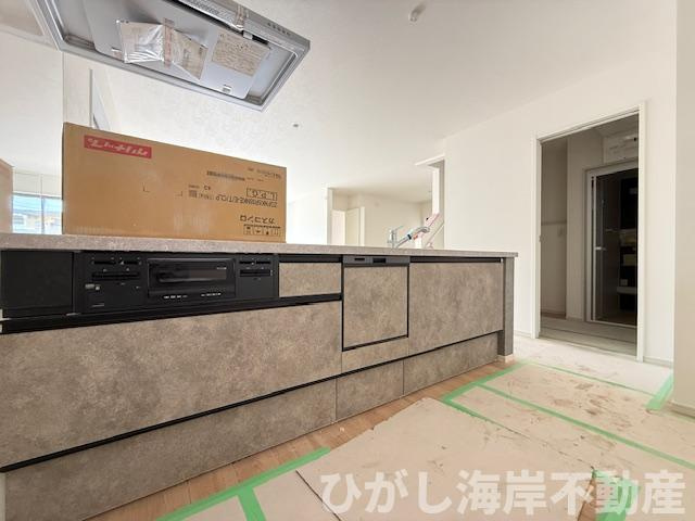 平塚市御殿４丁目　新築戸建　全５棟のキッチン|3月5日撮影　建築中　キッチンスペース