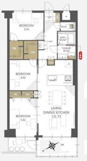 【間取り】 | 【上質リノベ】堺町コープマンション | ※
間取図では分からない広さや明るさ，
資料には記載されていない情報があります。
ぜひ、現地を見られる事をお勧めいたします！