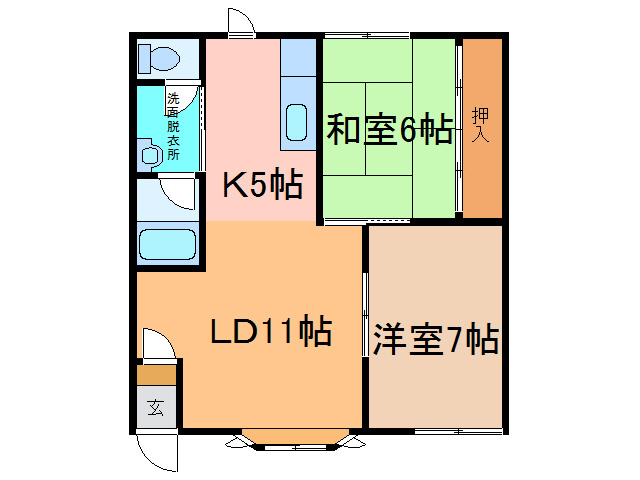 コーポしあわせの間取り