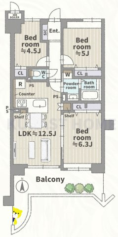 朝日プラザ伏見桂川　4階