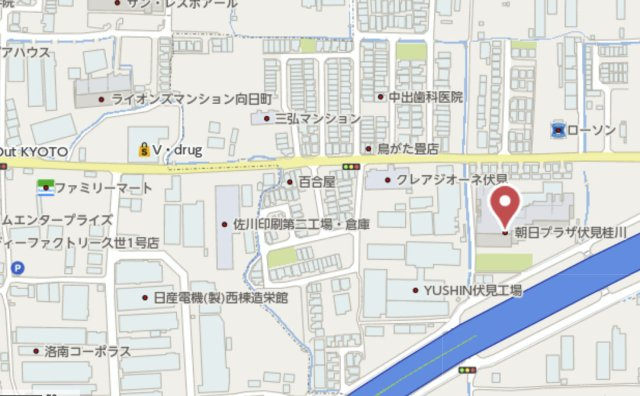 朝日プラザ伏見桂川　4階の地図