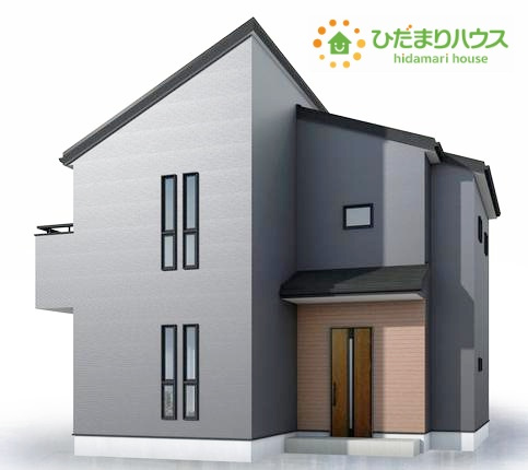 日立市森山町9期　新築戸建の外観パース|お洒落でスタイリッシュな外観です(^^)/
