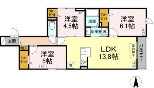 セレスティア東葛西Ⅴの間取り