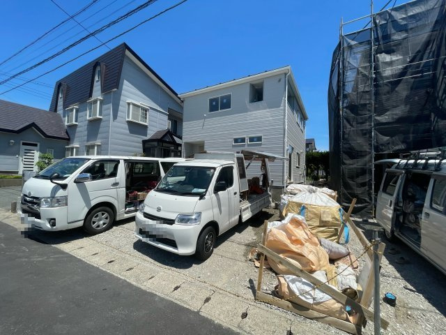 【新築戸建て】潟上市天王第18　1号棟の前面道路含む現地写真|2026年6月撮影