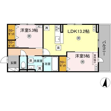 アゼリア水前寺の間取り