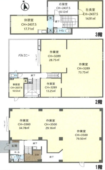 川崎市高津区久地２丁目の倉庫の間取り