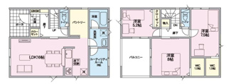 【間取り】 | 新築　新潟市江南区早通第2  3号 | 4LDK＋Sの間取り、駐車スペース2台可です('ω')ノ