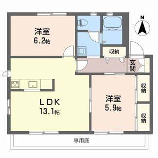 【間取り】 | ウエストフィールド　D棟