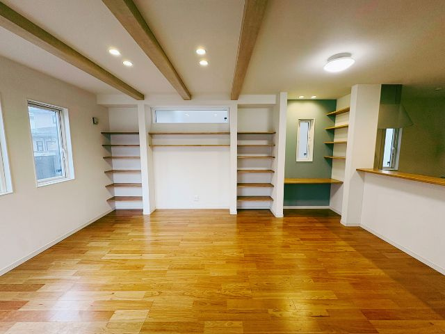 北欧ハウスヴィレッジ川越／全98棟の大型分譲地／平成28年築の4LDK戸建住宅の居間・リビング|LDKは16.5畳あり、広々と使うことができます。
