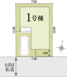 新座市片山3丁目　新築一戸建　西武池袋線　大泉学園の区画図