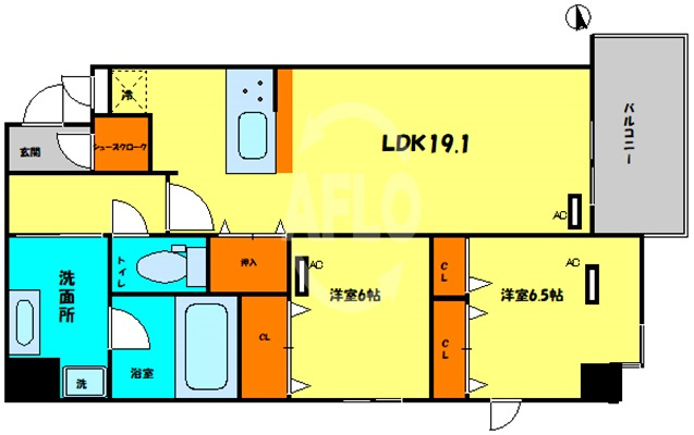 リアライズ天満橋　中大江小学校区の間取り|リアライズ天満橋　間取り