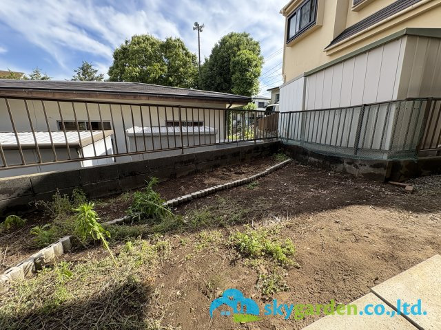 藤沢市高倉　中古戸建の庭|お庭でゆったりと過ごせます