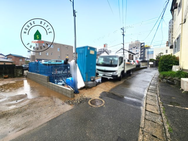 筑紫野市紫1丁目第2-1棟（1号棟）の前面道路含む現地写真|見学の時間などお気軽にお問い合わせ下さい。