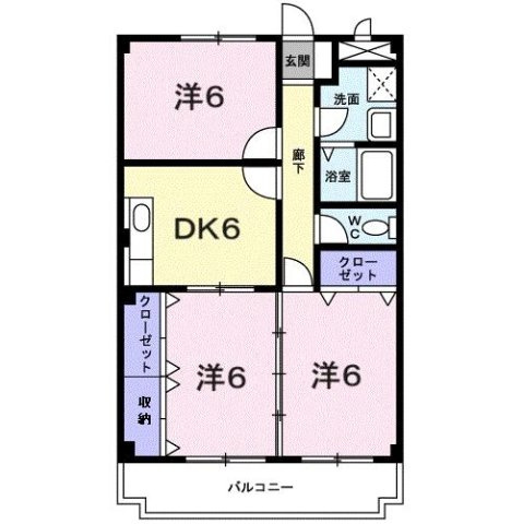 ディアコート横山の間取り