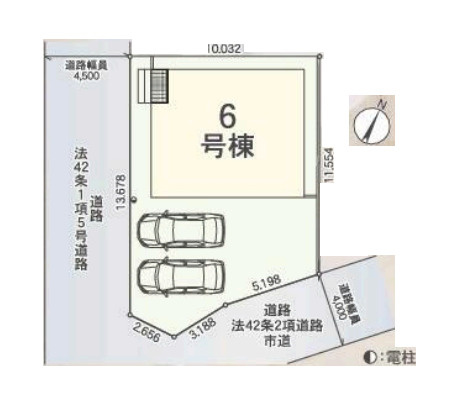 上尾市大谷本郷　第8　新築一戸建て　クレイドルガーデン　06の区画図|6号棟