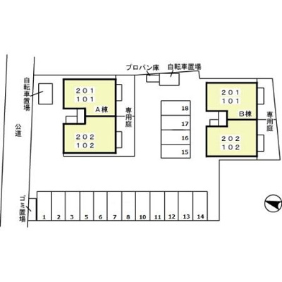 【区画図】 | セードル小川 Ａ/Ｂ