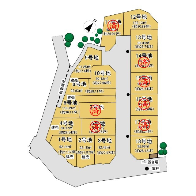 【価格改定】長岡京市長法寺力池の区画図|～全18区画～
自然豊かな住環境で子育て世代が住みよい街♪