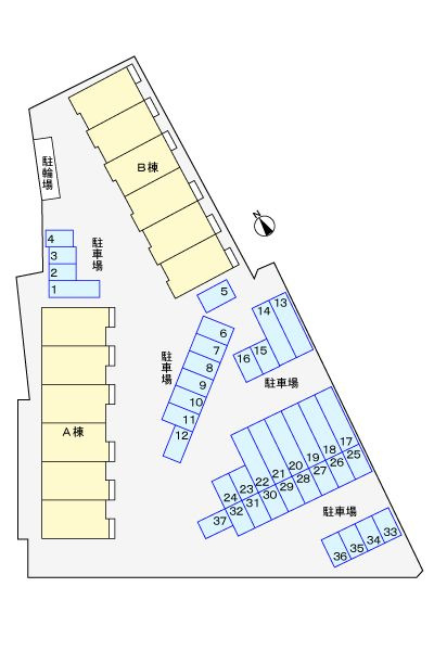 てぃーだ　Ｂ　　刈谷市近郊の賃貸はクラスホームの駐車場