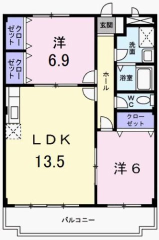 エスポワール花田の間取り