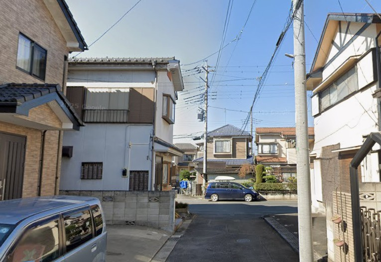 【土地】鶴ヶ島市脚折売地の前面道路含む現地写真