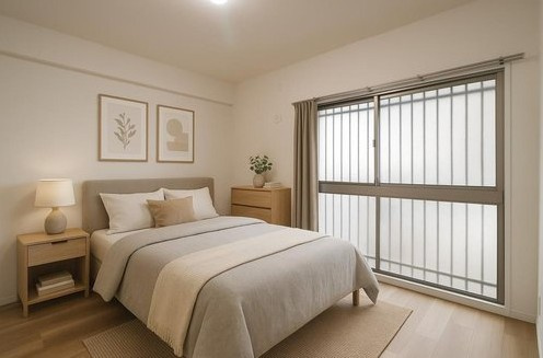 【Re Dream】ユニ・アルス洛西プレジオの洋室|■各居室収納付き！
自然とお片付け上手に♪
＊家具・小物は全てCGによるイメージです。
(2025.3撮影)