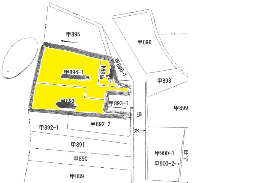 筑西市甲中古戸建の区画図
