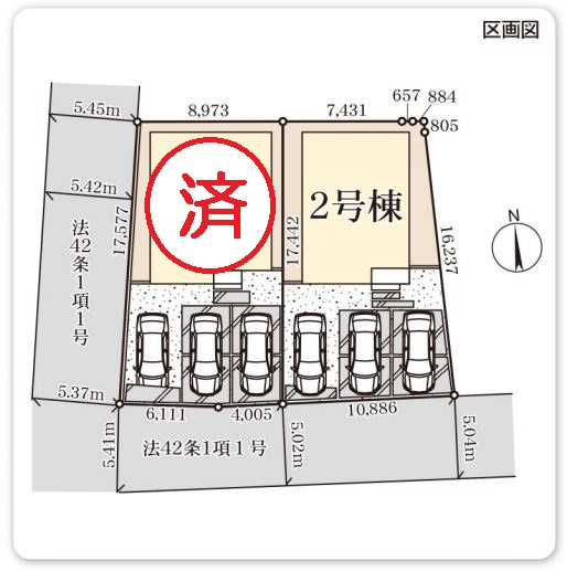 リーブルガーデン．S　深谷田所町第３　の区画図|現地区画図