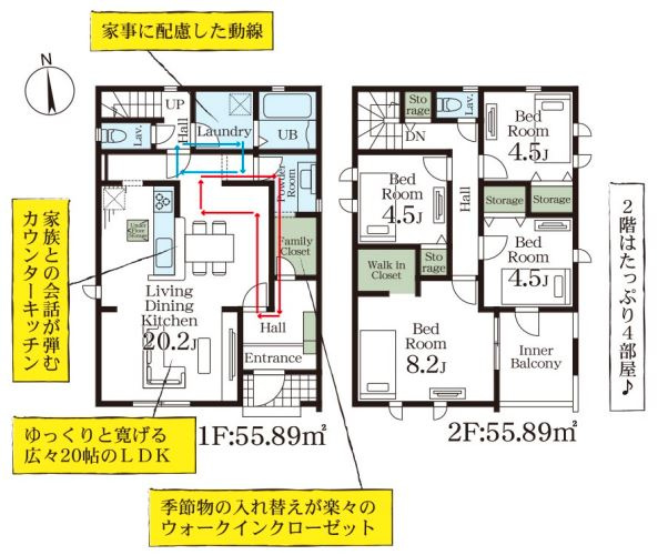 リーブルガーデン．S　深谷田所町第３　の間取り|２号棟間取り図
