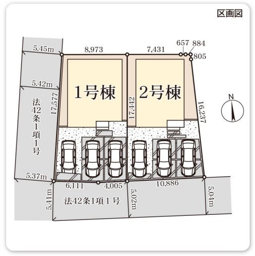 リーブルガーデン．S　深谷田所町第３　の区画図|現地区画図