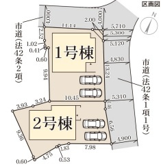 リーブルガーデン岸和田市春木泉町3期１号棟の区画図